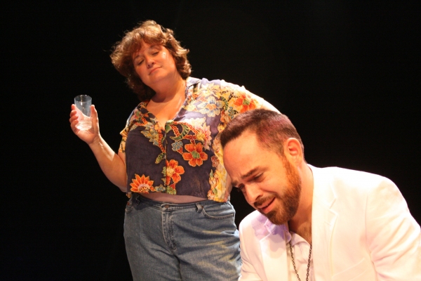 Tricia Corcoran as Maxine Faulk and Timothy Riggs as The Reverend Lawrence T. Shannon Photo