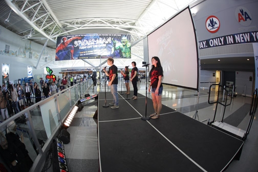 Photo Flash: SPIDER-MAN Cast Performs at JFK Airport! Image