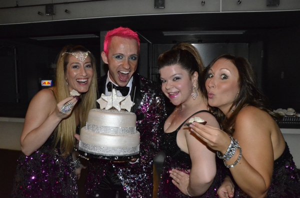  Marty and the divas with the cake Photo