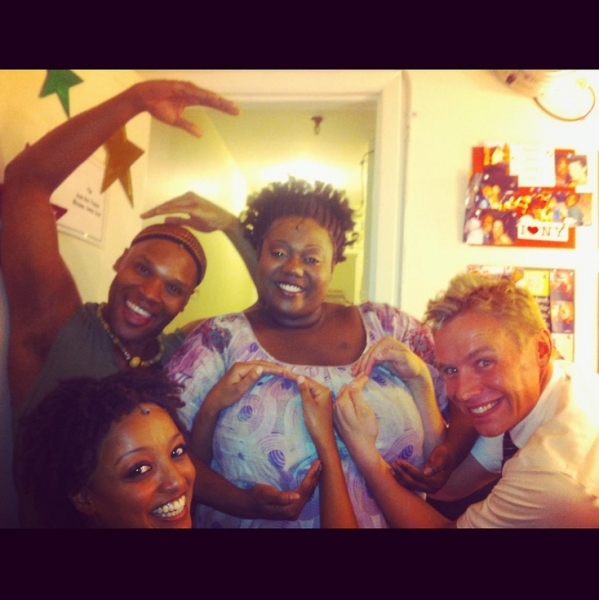 Photo Flash: Saturday Intermission Pics, Sept 1 - 'Barack Obama' Visits EVITA, 600 Shows for MORMON and More! Image