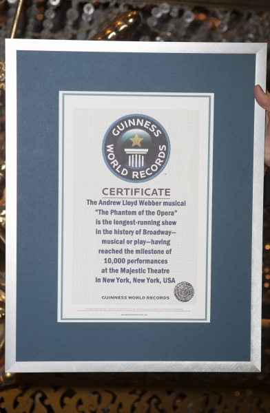 Photo Coverage: THE PHANTOM OF THE OPERA Earns Spot in Guinness Book of World Records!  Image