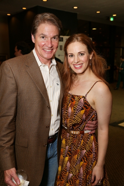 From left, Cast members Richard White and Teal Wicks pose during the party for the op Photo