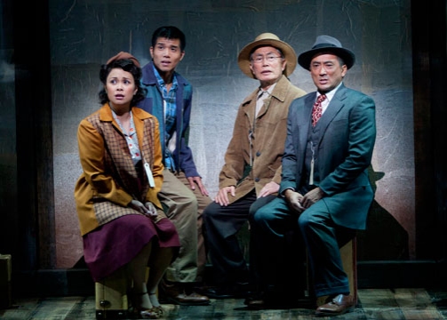  (from left) Lea Salonga as Kei Kimura, Telly Leung as Sammy Kimura, George Takei as  Photo