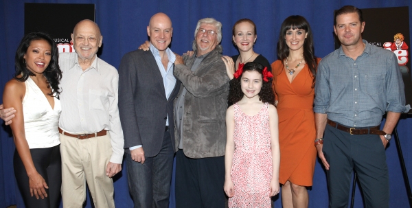 J. Elaine Marcos, Charles Strouse, Anthony Warlow, Martin Charnin, Katie Finneran, Li Photo