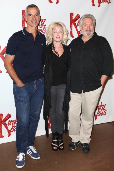  Director Jerry Mitchell, Cyndi Lauper (Music) & Harvey Fierstein (Book) Photo