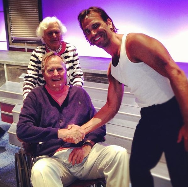 Photo Flash: Saturday Intermission Pics, Sept 15 - CHAPLIN, EVITA, Perez Hilton in NEWSical and More! Image
