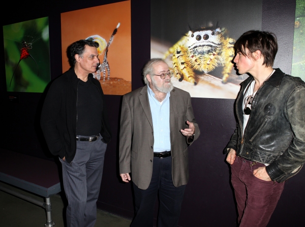 Reeve Carney & Robert Cuccioli  with Norman Platnik curator of  'Spiders Alive!'  Photo