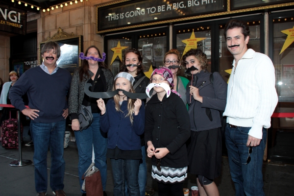 Dave Barry and Matthew Saldivar with Stache Day winners Photo