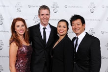 Allie Trimm, co-book writer Lorenzo Thione, Lea Salonga and Jay Kuo Photo