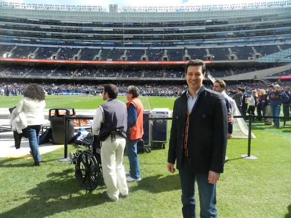 Photo Flash: LUCY's Bill Mendieta Performs National Anthem at Bears Game Image