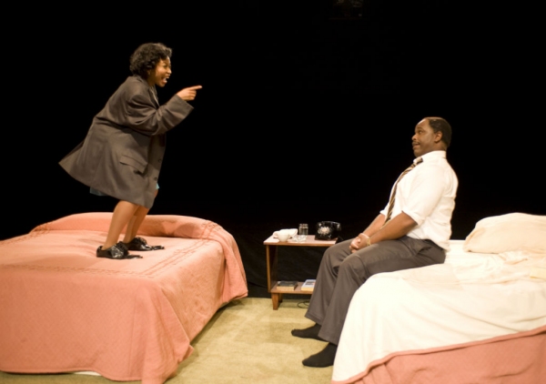 Photo Flash: First Look at J. Bernard Calloway and Kikiya Mathis in Milwaukee Rep's THE MOUNTAINTOP Image