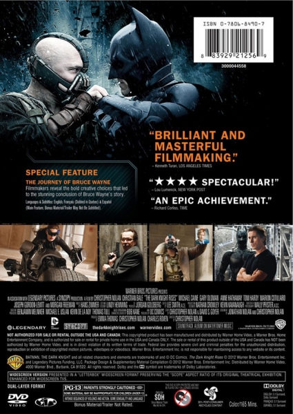 Photo Flash: Artwork and Details Revealed for THE DARK KNIGHT RISES on Blu-ray & DVD! Image