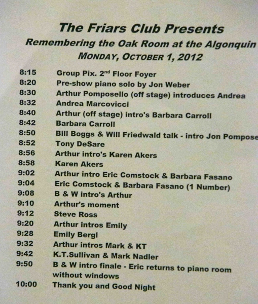 Photo Coverage: The Friars Club Presents REMEMBERING THE OAK ROOM Image