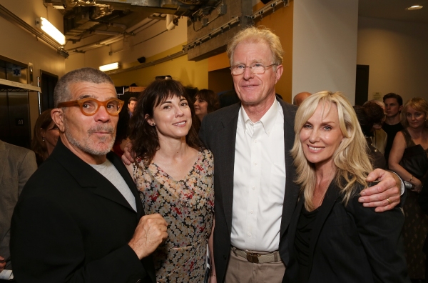 From left, playwright David Mamet, actress Rebecca Pidgeon, cast member Ed Begley, Jr Photo