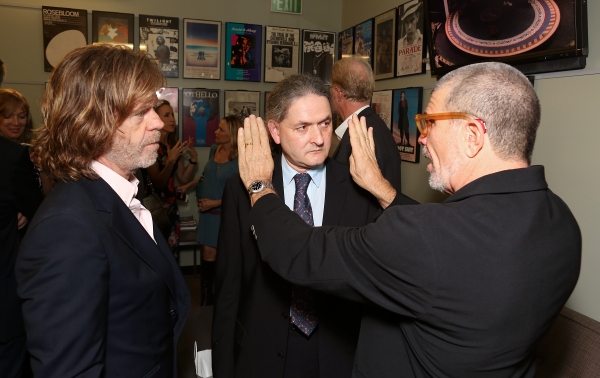 From left, actor William H. Macy, director Scott Zigler and playwright David Mamet ta Photo