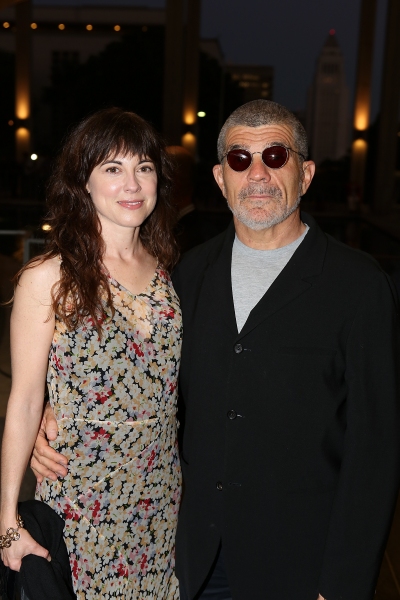 From left, actress Rebecca Pidgeon and Playwright David Mamet pose during the arrival Photo