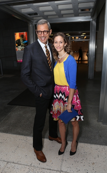From left, Jeff Goldblum and Emilie Livingston pose during the arrivals for the openi Photo