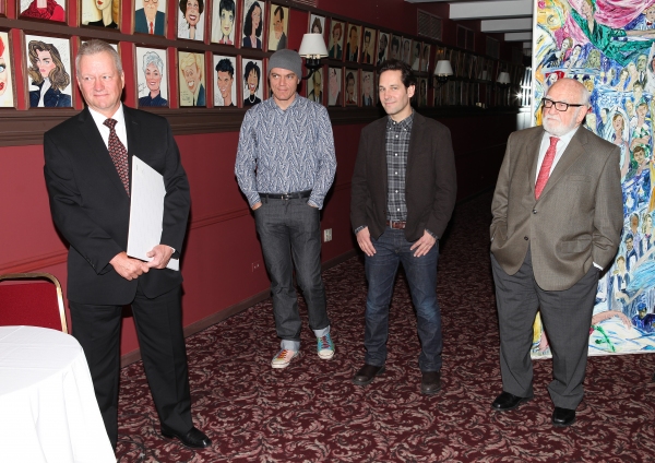 Max Klimavicius with Michael Shannon, Paul Rudd and Ed Asner 
 Photo