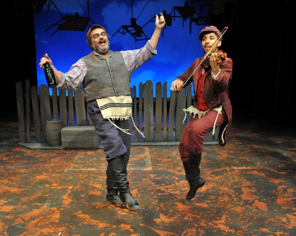 Bill Nolte (Tevye ) and Andrew Mayer (The Fiddler)
 Photo