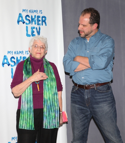 Chaim Potok's widow Adena Potok and Playwright Aaron Posner  Photo