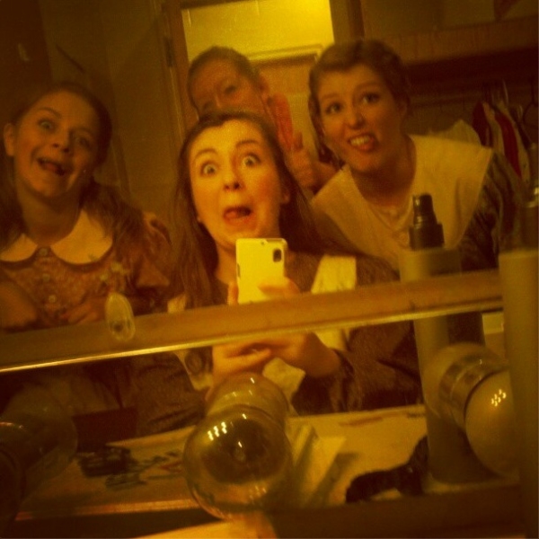 Photo Flash: Saturday Intermission Pics, Oct 27 - Part 2 - Trick-or-Treaters Backstage at NEWSIES and More! Image