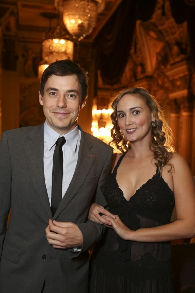 From left, John Sloan and Rebecca Mozo pose during the 2012 LA Stage Alliance Ovation Photo