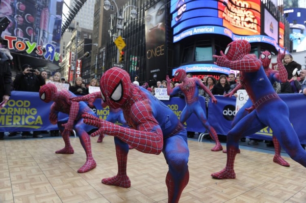 Photo Flash: Cast of SPIDER-MAN Unveils 2013-14 BC/EFA Calendar on GOOD MORNING AMERICA Image