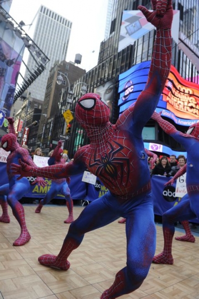 Photo Flash: Cast of SPIDER-MAN Unveils 2013-14 BC/EFA Calendar on GOOD MORNING AMERICA Image