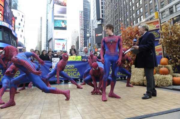 Photo Flash: Cast of SPIDER-MAN Unveils 2013-14 BC/EFA Calendar on GOOD MORNING AMERICA Image