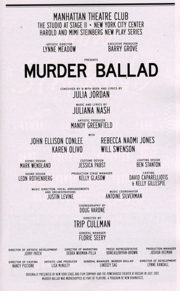 Photo Coverage: MURDER BALLAD's Opening Night Curtain Call Photo Coverage: MURDER BALLAD's Opening Night Curtain Call Image