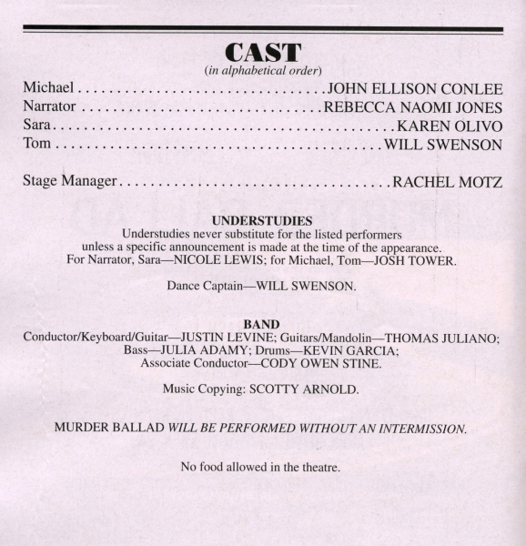 Photo Coverage: MURDER BALLAD's Opening Night Curtain Call Photo Coverage: MURDER BALLAD's Opening Night Curtain Call Image