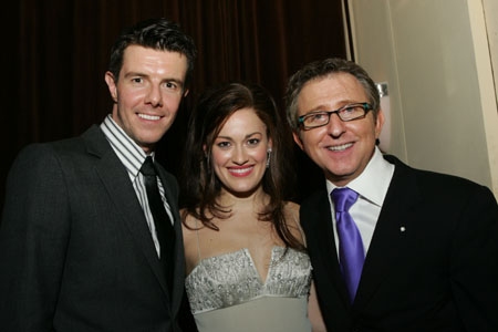 Gavin Lee, Ashley Brown and Schumacher on opening night Photo