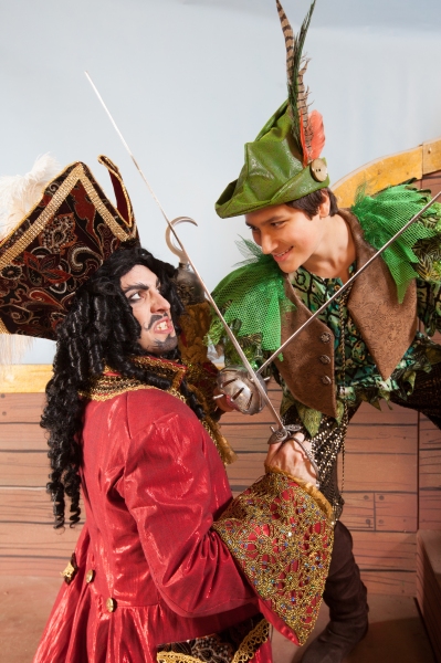 (Captain Hook) John Ellingson and (Peter Pan) Michael Kepler Meo Photo