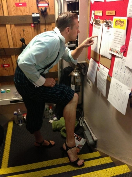 Photo Flash: Saturday Intermission Pics, Nov 17 - CHAPLIN Preps for Turkey Day, First SIPs from EDWIN DROOD, GIANT and More!  Image