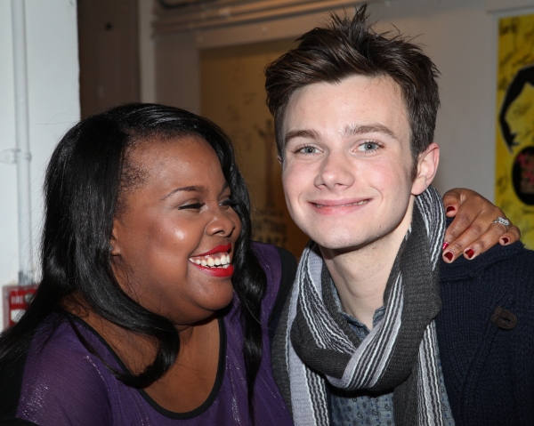 Photo Coverage: GLEE's Chris Colfer Visits Amber Riley Backstage at COTTON CLUB PARADE! Image
