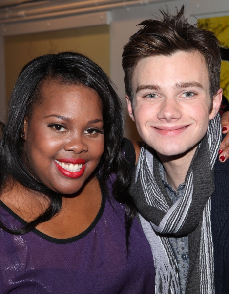 Photo Coverage: GLEE's Chris Colfer Visits Amber Riley Backstage at COTTON CLUB PARADE! Image