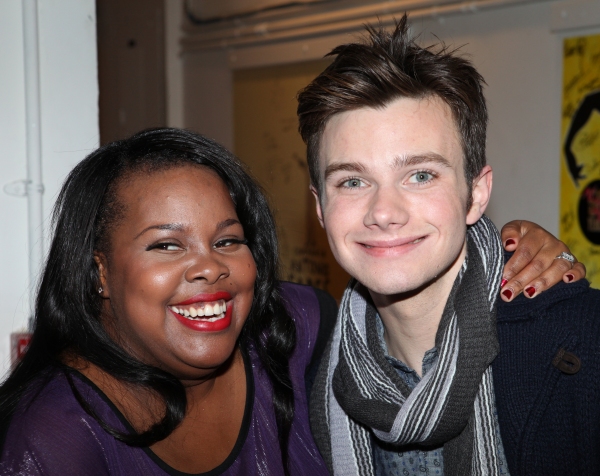 Photo Coverage: GLEE's Chris Colfer Visits Amber Riley Backstage at COTTON CLUB PARADE! Image