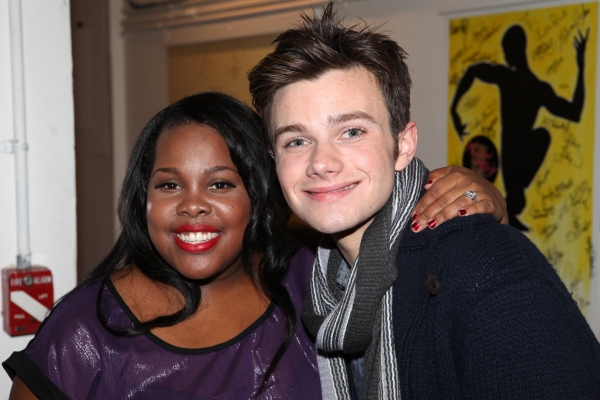 Photo Coverage: GLEE's Chris Colfer Visits Amber Riley Backstage at COTTON CLUB PARADE! Image