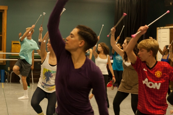  Kevin Santos and Arielle Campbell with YouTheatre students Photo