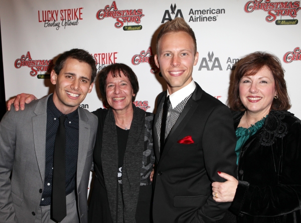 Benj Pasek with mom & Justin Paul with mom  Photo