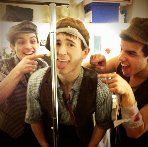 Photo Flash: Saturday Intermission Pics, Nov 24 - NEWSIES Does A CHRISTMAS STORY, Broadway Supports Injured Fan and More! Image