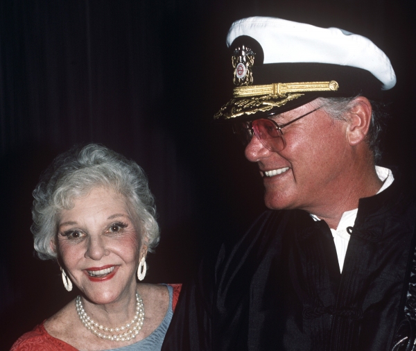 Larry Hagman & mother Mary Martin  ( DALLAS ) attending a Broadway show in New York C Photo