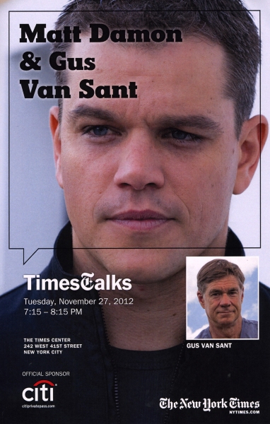 Photo Coverage: Matt Damon & Gus Van Sant Visit TIMESTALKS Image