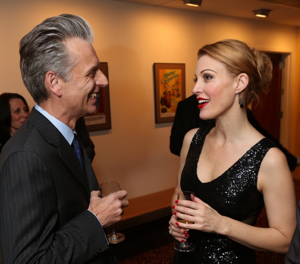 From left, CTG Artistic Director Michael Ritchie and cast member Rachel York talk dur Photo