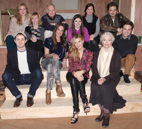 The Cast- front row: Chris Perfetti, Elizabeth Marvel, Maggie Grace, Ellen Burstyn, B Photo