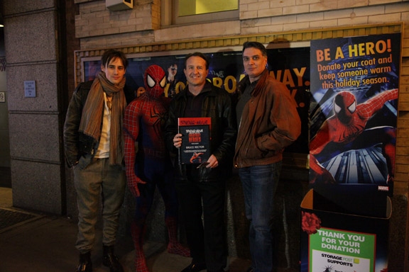 Photo Flash: SPIDER-MAN's Foxwoods Theatre Acts as New York Cares Coat Drive Collection Site, Now thru 12/31 Image