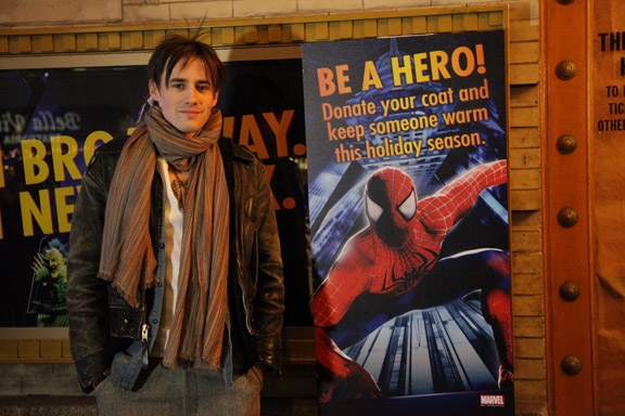 Photo Flash: SPIDER-MAN's Foxwoods Theatre Acts as New York Cares Coat Drive Collection Site, Now thru 12/31 Image