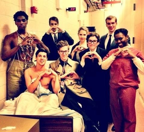 Photo Flash: Saturday Intermission Pics, Dec 1 - ANNIE's Lilla Crawford is 'Lincoln', Broadway Casts Show Solidarity and More!  Image