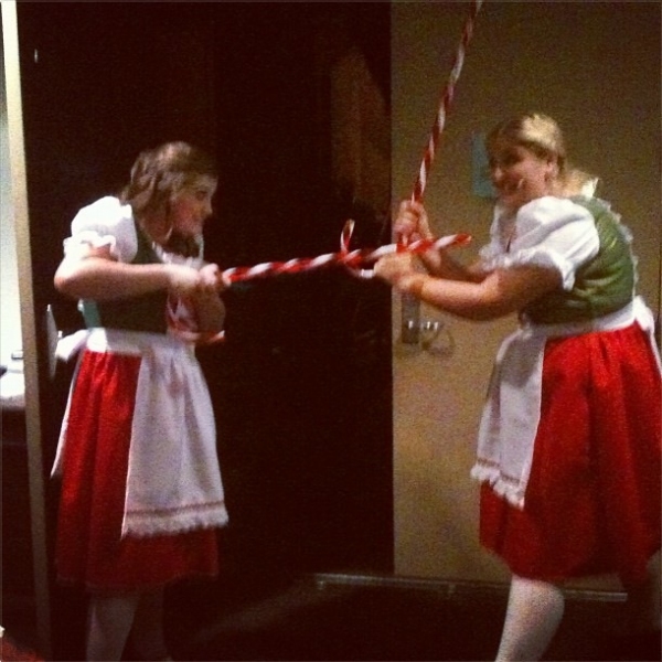 Photo Flash: Saturday Intermission Pics, Dec 1 - ANNIE's Lilla Crawford is 'Lincoln', Broadway Casts Show Solidarity and More!  Image