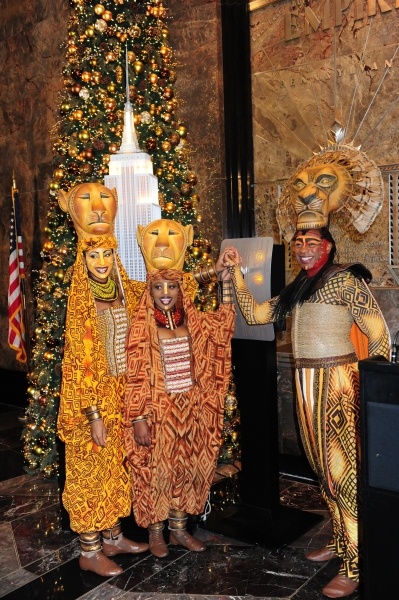 Photo Flash: THE LION KING's Alton Fitzgerald White & More at Empire State Building for Show's 15th Anniversary Image